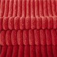 thumbnail image 3 of Phantoscope Christmas holiday Decorative Throw Pillow Bundle Set, Corduroy Striped Velvet Series Covers with inserts, 18" x 18", White and Red, 2 Pack, 3 of 5