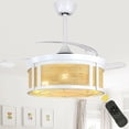 thumbnail image 4 of Bella Depot 42" Modern White Retractable Ceiling Fan with Light and Remote 6-Speed Reversible DC Motor, 4 of 15