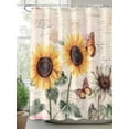 thumbnail image 2 of American Pastoral Style Shower Curtain, Sunflower Butterfly Farm Waterproof Shower Curtain Set with 12 Hooks Lightweight Washable Fabric Shower Curtains for Bathroom 60x72 Inches, 2 of 6