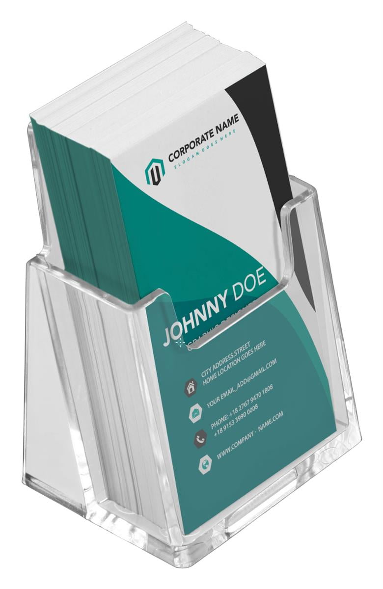 Set of 40, Vertical Business Card Holders, Clear Plastic