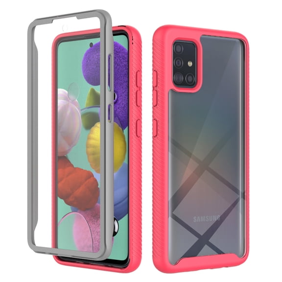 Cutyskin for Samsung Galaxy A51 4G Case, with Built in Screen Protector Heavy Duty Drop Protection, 2 in 1 Full Body Rugged Shockproof Dust Proof Dual Layer Tough Protective Phone Cover, Pink
