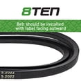 thumbnail image 3 of 8TEN Deck Belt for Husqvarna 583581401 TC138 TC238 CT154 38-inch 810-CBL2703T, 3 of 4