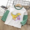 thumbnail image 2 of zuwimk Boys T-Shirt with Long Sleeve, Super Soft Cotton Crew Neck Loose Fit Casual Pullover Tees(12-18 Months,Light Green), 2 of 4