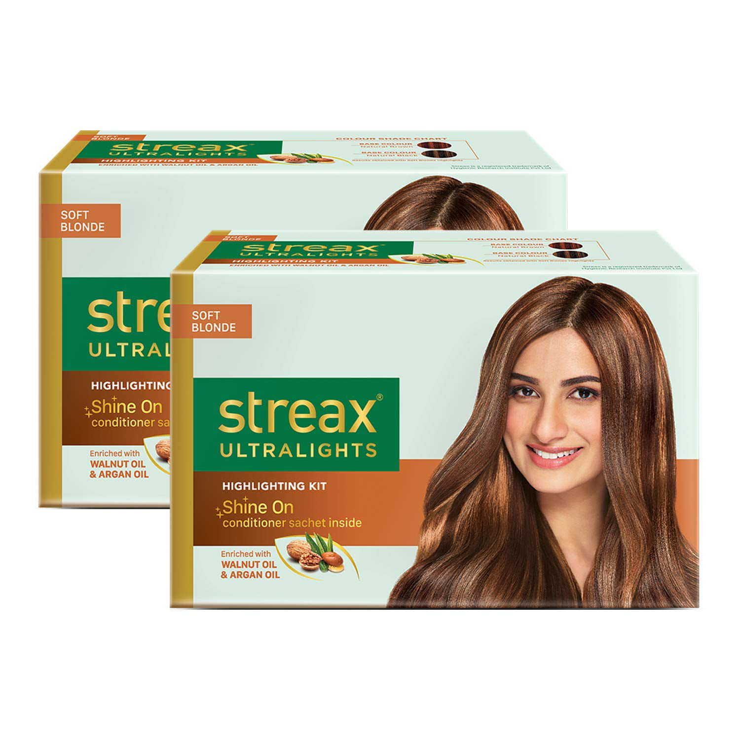 Streax Ultralights Hair Highlighting Kit, 60 g (Pack of 2) - Soft Blonde -  