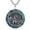 St Christopher1, variant on St Christopher Medal for Men Women, Platinum Plated Round Pendant with Abalone Shell, Patron Saint of Travelers, Catholic Gift