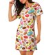 thumbnail image 2 of Easygdp Color Donut Camisón de manga corta para mujer, informal, estampado, 2 of 6