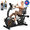 Commercial Black, variant on LNOW Magnetic Build-in Bluetooth Recumbent Exercise Bike with Adjustable and Comfortable Seat, Light Commercial Stationary Bike with Arm Workout for Adult/Seniors Home Exercise, 400LBS