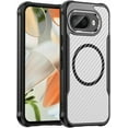 thumbnail image 2 of REQO for Google Pixel 9a Case with Screen Protector, Flexible Slim Carbon Fiber [Support Wireless Charging] Protection Hybrid Bumper Hard Rubber Case Cover for Google Pixel 9a (2025 6.3"), 2 of 7