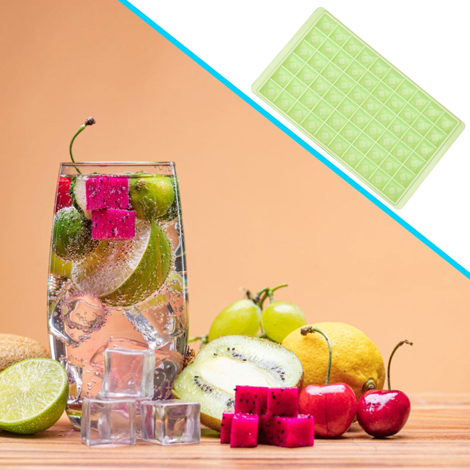 Ice Cube Tray,60 Lattice Creative Ice Template Ice Box Creative Ice Teplatme Diamond Shaped Ice