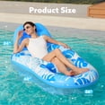 thumbnail image 6 of Joyfy Pool Lounge Float Adult, Inflatable Pool Floats Lounger Raft Floaties Water Floating Recliner Chair with Cup Holders Foot Rest Swimming Pool Floaty, 6 of 10
