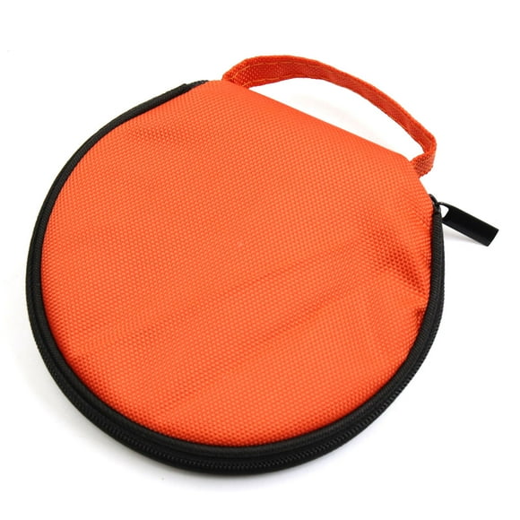 Naranja Negro Cierre Estuche de Discos CD Álbum Monedero Bolsa de Almacenaje para Coche