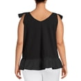 thumbnail image 5 of Terra & Sky Women's Plus Size Knit Tank Top with Tie Shoulder, 5 of 5