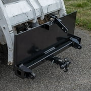 Titan Attachments 3 Point Attachment Adapter for Universal Skid Steers Quick Tach Equipment, Connects 3 Point Attachment to Cat 1 Implements, Black Finish, 2 Receiver Hitch