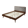 thumbnail image 3 of Allora Mid-Century Modern Queen Platform Bed in Gray, 3 of 4