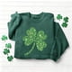 thumbnail image 2 of Tops de Cuello Redondo para las Mujeres Día de San Patricio Impreso Suéter de Manga Larga, Acogedor Suéter Casual de Invierno, 2 of 6