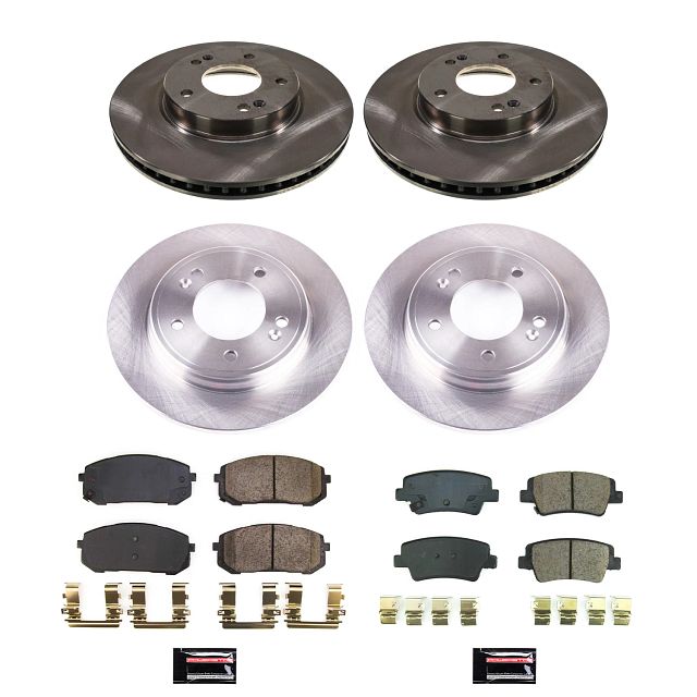 PowerStop Front and Rear Stock Replacement Brake Pad and Rotor Kit Fits: HYUNDAI Select Models KOE8808