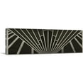 thumbnail image 1 of ARTCANVAS Art Deco Geometric Gray Black Panoramic Canvas Art Print - Size: 36" x 12" (0.75" Deep), 1 of 9