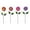 A2#, variant on 4-Pack, Vibrant Metal Flowers Garden Decor, Colorful Metal Flower Outdoor Decorative Garden Stakes, Yard Art Spring Decorations for Outdoor Lawn Pathway Patio