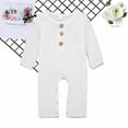 thumbnail image 6 of EnJoCho Baby Comfy Bodysuit Baby Girl Boy Jumpsuit Solid Color Long Sleeve Knitted Romper Clothes Light Long Sleeve Jumpsuit Toddler Girl Trendy Clothing Casual Home Bodysuit, 6 of 8