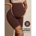 thumbnail image 5 of Women's Plus Size Maternity Shorts over The Belly Pregnancy Yoga Shorts Workout Athletic Biker Shorts, 5 of 7