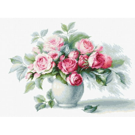 UPC: 4840746013102 | Etude with Roses B2280L Counted Cross-Stitch Kit