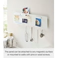 thumbnail image 3 of Yamazaki Home  Wall-Mounted Magnet Board, Steel, Holds 4.4 lbs - L 0.6 x W 27.6 x H 5.9 inches White, 3 of 7