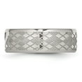 thumbnail image 3 of Stainless Steel Polished and Textured w/CZ 8mm Band, 3 of 8