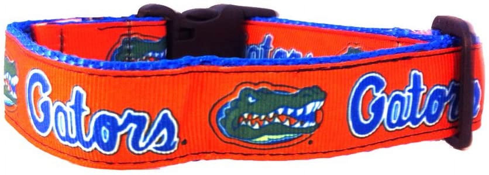 Brand New Florida X-Small Pet Dog Collar(3/4 Inch Wide, 6-12 Inch Long), and Small Leash(5/8 Inch Wide, 6 Feet Long) Bundle, Official Gators Logo/Colors - image 3 of 3