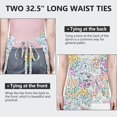 thumbnail image 6 of Pioneer Flower Floral Print Pattern Apron-Garden Aprons for Women with Pockets-Cotton Linen Waterproof Kitchen Cooking Gardening Aprons Adjustable for Kitchen,Cooking,BBQ and Salon 33x27 Inch, 6 of 7