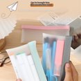 thumbnail image 6 of Pencil Bags with Zipper, Simples Frosted Semi Transparent Thickened Pencil Case for Student Exams Portable Stationery Bag Large Capacity Stationery Box Back to College, 6 of 9