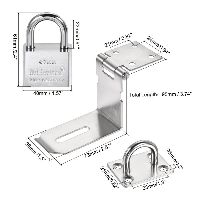 Cabinet Double Door Lock Cabinet Drawer Lock Safety Lock [Keyed Alike]  Double Latch Door Lock [Mounted on Left Side Door]. for (3/5-/15mm