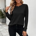 thumbnail image 3 of Vivianyo HD Women's Crew Neck Fall Tunic, Long Sleeve Curved Hem Top for Wome Casual Office and Daytime Wear, Sizes S-2XL, 3 of 6
