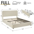 thumbnail image 3 of VECELO Full Size Bed Frame with 4 Storage Drawers, Modern Upholstered Platform Bed Frame with Adjustable Headboard, No Box Spring Needed, Beige, 3 of 10