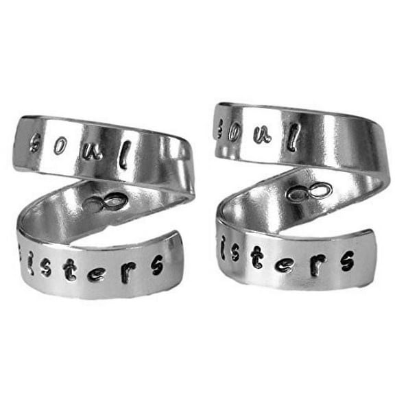 Soul Sisters Ring Set Sisters Best Friends Infinity Match Rings, Personalized...