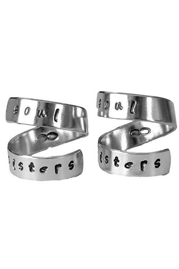 Soul Sisters Ring Set Sisters Best Friends Infinity Match Rings, Personalized...