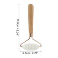 thumbnail image 2 of Rodillo facial portátil de una sola espina para mujeres para vacaciones, baño, palo de madera blanca y jade, 2 of 3