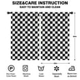 thumbnail image 2 of Blackout Kids Curtains,Black and White Checkered Pattern Childrens Insulated Curtains Set Of 2,Bedroom Essentials,Toddler Room Decor 52"x84", 2 of 5