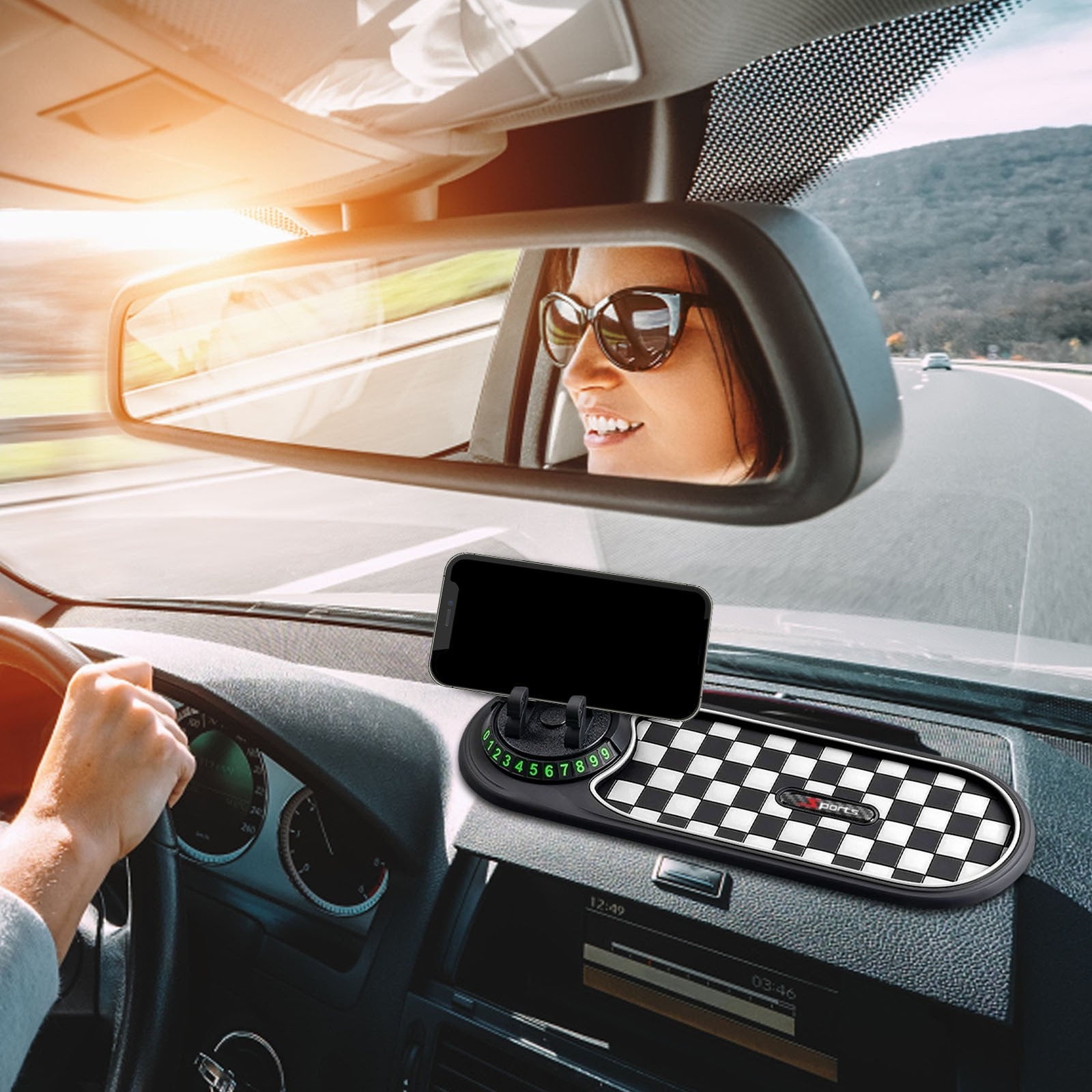 Universal Car Interior Accessory Pad for Phones Navigation Devices and Organizer with Strong Grip and Heat Resistance for All Vehicles