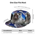 thumbnail image 6 of Daiia Astronaut in Outer Space print Flat Bill Hats Flat Brim Trucker Cap Baseball Cap Adjustable Classic Low Profile Hat Unconstructed Plain Cap, 6 of 9