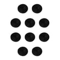 thumbnail image 2 of Cateissary Tapetes de inodoros, amplia aplicación, resistentes y duraderos, modernos, simples, redondos, manteles individuales, color negro negro 10Conjunto, 2 of 6