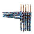 thumbnail image 5 of Techtongda Crochet Hooks Needles Knit Weave Crochet Needle TPR Soft Handle 8 pcs Set Blue Floral, 5 of 6