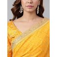 thumbnail image 5 of Indian Designer Ethnic Bollywood Style Bandhani Printed Saree For Women With complete Pico and Petticoat & Un-stitched Blouse Pices, 5 of 7
