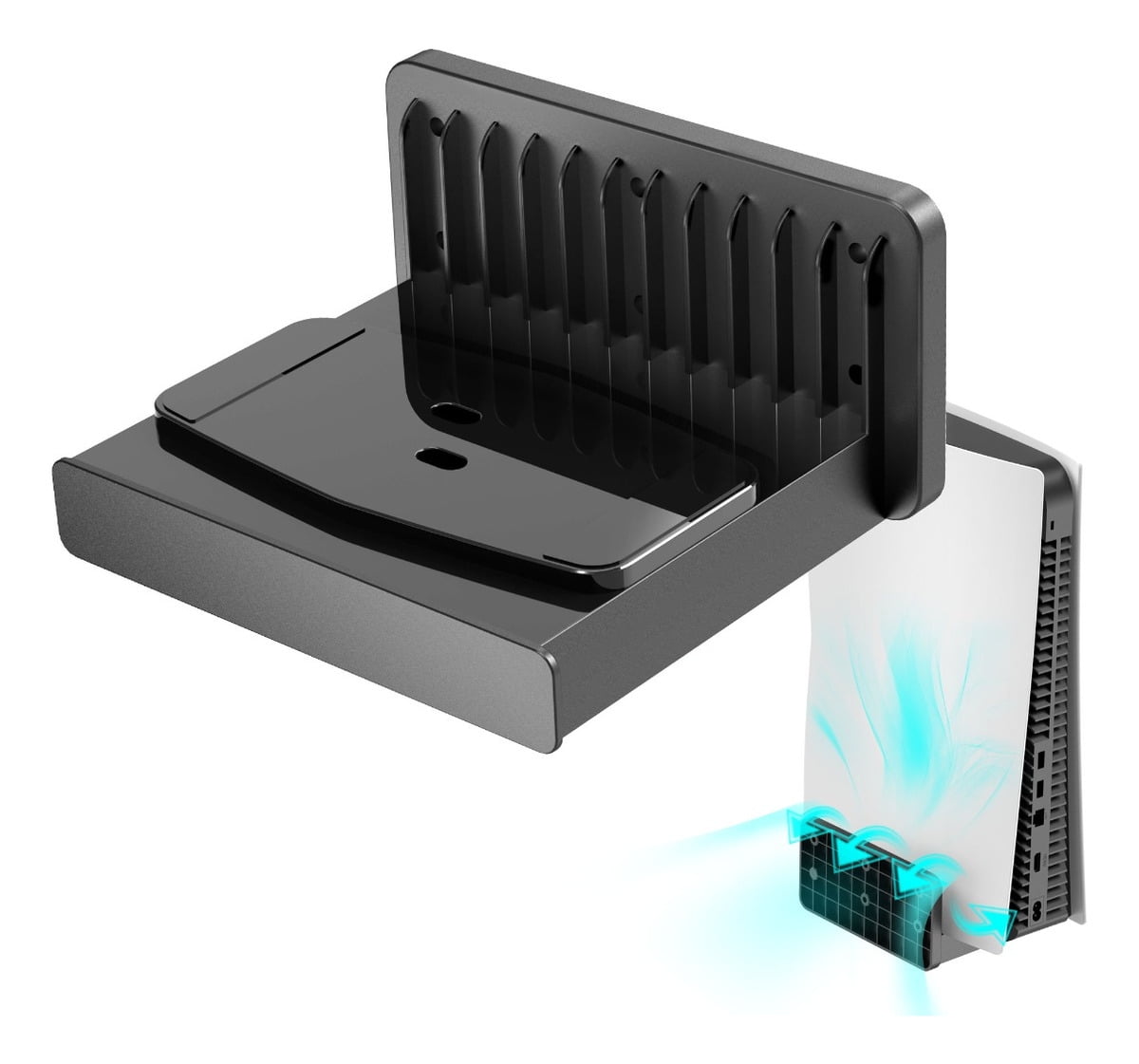 SPORTLINK Wall Mount for PS5 - Mounts Playstation 5 on a Wall by Your TV Black