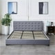 thumbnail image 3 of Base Cabecera Para Cama Queen Size Ilios Innova tapizada color gris Medidas 190 CM x 150 CM x 35 CM, 3 of 9
