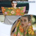thumbnail image 6 of FOR U DESIGNS Hippie Flower Print Car Seat Protector Universal Front Seat Cover for SUV Sedan, Sweat Towel with Absorbent Microfiber, for Running, Swimming, and as a Picnic Mat, 6 of 7
