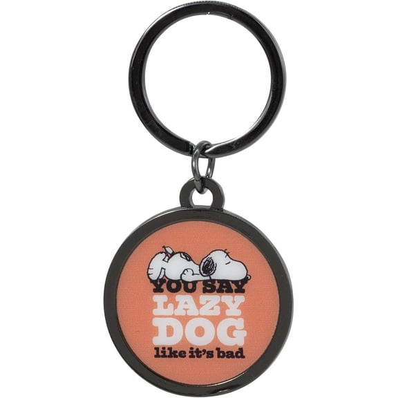 Peanuts Snoopy Lazy Dog Domed Key Chain