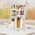 thumbnail image 2 of Makeup Organizer 360 rotating, Adjustable Skincare Organizers with Brush Holder, Cosmetics Display Cases for Vanity Bathroom Countertop Large Capacity Carousel Make up Caddy Shelf (White), 2 of 6