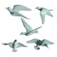 thumbnail image 5 of 5 uds Pájaros de resina, murales de pared creativos, decoración de pared, de pared de dormitorio 3D, decoración de pared de fondo de , v Gloria 3D colgando volando gaviota, 5 of 9