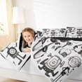 thumbnail image 4 of Homewish Cute Cartoon Robot Full Size Comforter Sets,Intelligent Machine Bedding Comforter Set,Gray White Bedding Sets For Boys Kids,.Breathable Home Decor Reversible,3pcs, 4 of 8