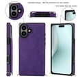 thumbnail image 3 of Dteck Flip Leather Wallet Case for iPhone 16 Plus 5G, Crossbody Wallet Phone Case with Credit Card Holder Strap Lanyard, Women Girl Purse Kickstand, Purple, 3 of 8